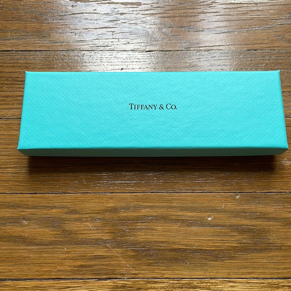 Tiffany box. 7 inches by 2.5 inches. Perfect condition